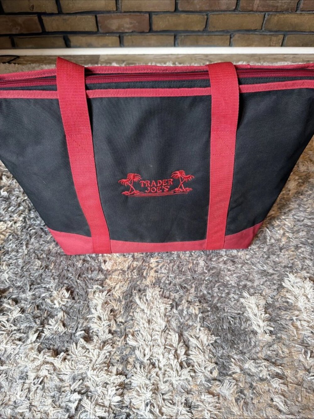 Trader Joe’s Reusable Insulated Bag Cooler Red & Black